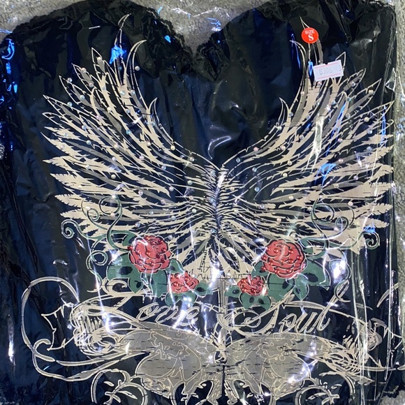 New - Eagle Printed Rhinestones Corset - Picture 3 of 4